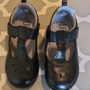 Stride Rite Black Kids Dress Shoes